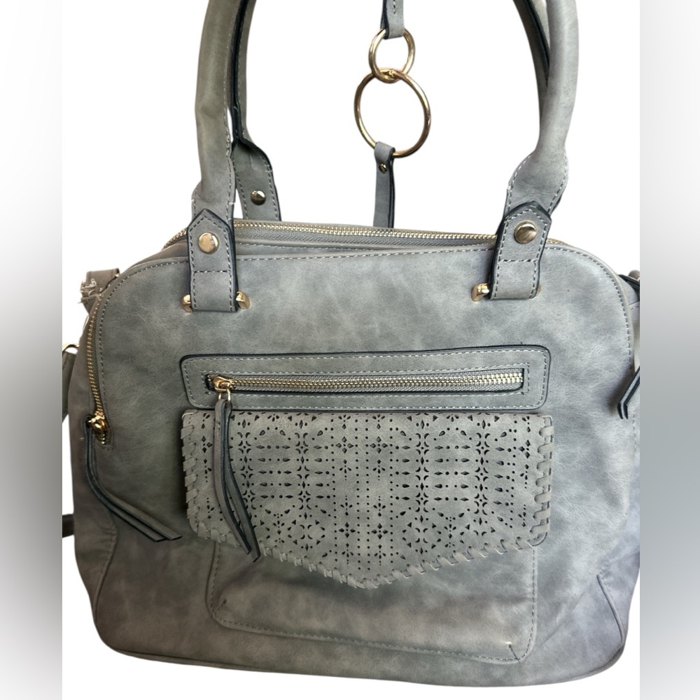 Elegant Gray Handbag